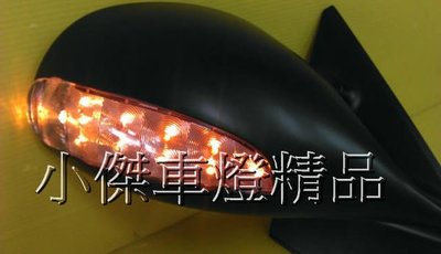 ☆小傑車燈家族☆全新K6 3D K6 4D K8手動鏡片M3型LED後視鏡 (不怕撞可潰式塑鋼底座).