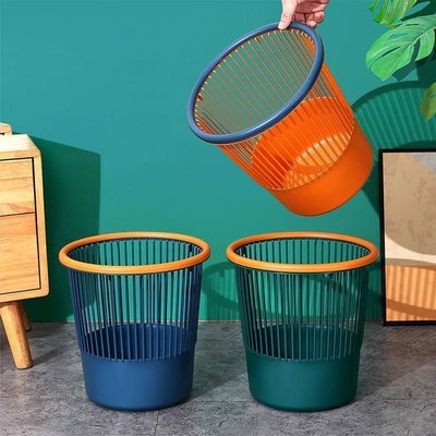 垃圾桶塑料家用廚房客廳簡約宿舍必備大容量收納衛生桶帶壓圈紙簍~特價