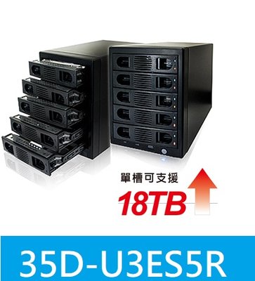 【附發票公司貨】伽利略 35D-U3ES5R USB3.0+ eSATA 5層外接盒