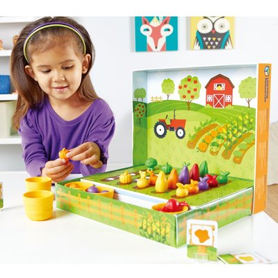 【晴晴百寶盒】美國進口 蔬菜農場學排序 LearningResources尋寶遊戲教具益智遊戲環保無毒玩具遊戲W479