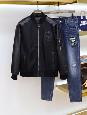 【第衣工廠】新款專櫃克羅心2023新款原單男士立領夾克外套 商務休閒風衣外套