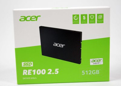 喬格電腦 原廠5年保固 Acer RE100 512GB SATAⅢ 固態硬碟