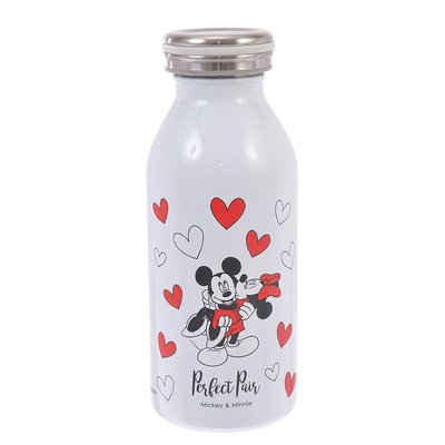 350ml 2019情人節《現貨》日本迪士尼商店 米奇米妮 不鏽鋼 保溫瓶 保溫保冷 不鏽鋼保溫瓶 牛奶瓶 隨身瓶