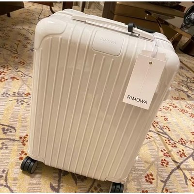 二手正品日默瓦 RIMOWA Cabin gloss 拉桿登機箱白色21寸 聚碳酸酯 行李箱83253664