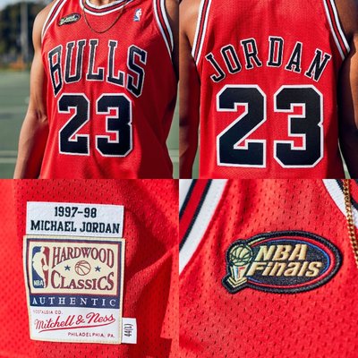 美國 Jordan 芝加哥公牛 Mitchell & Ness Red 1997/98 Finals 總決賽