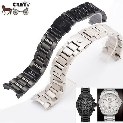 手錶帶 皮錶帶 鋼帶carty鋼錶鏈 代用豪雅TAG HEUER CARRERA卡萊拉22mm手錶配件錶鏈