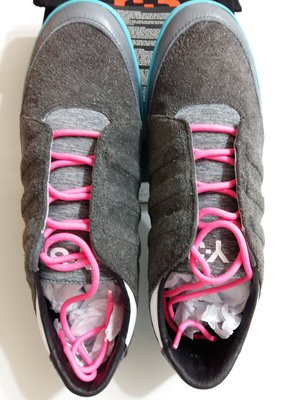 KITTY&BUY Y-3 ADIDAS 深灰絨布粉紅鞋帶休閒鞋