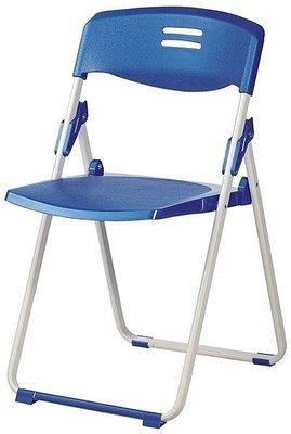 亞毅辦公家具 黑色烤漆摺疊椅 藍色折合椅 教會椅 洽談椅 早餐椅 會議椅 會客椅 工業風