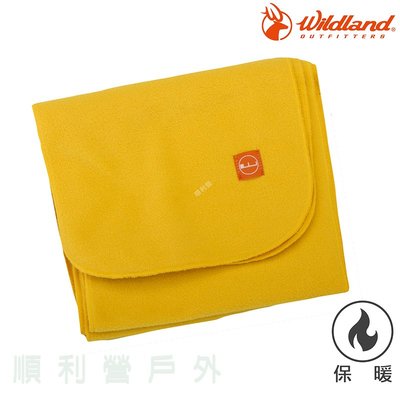 荒野WILDLAND 輕柔PILE保暖圍巾 W2010 駱黃色 刷毛圍巾 不易產生靜電 OUTDOOR NICE