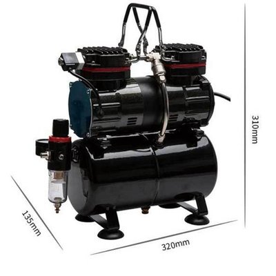 現貨-TC-90T氣泵靜音空壓機美工噴繪氣泵模型修補家具噴筆沖氣泵包郵-簡約