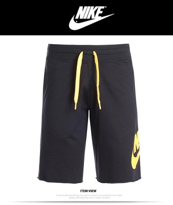 [MR.CH]Nike AW77 Alumni 棉 短褲 黑黃 678573-010