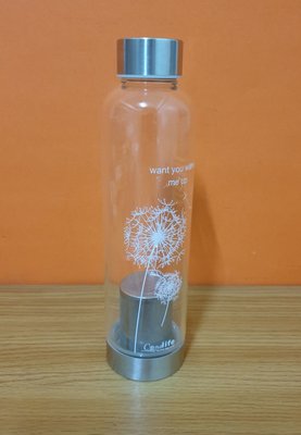 玻璃水瓶 蒲公英玻璃水瓶 茶水分離 可泡茶用 容量500ml