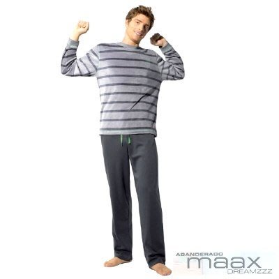 【西班牙MAAX】(9657)男性時尚休閒居家服睡衣絨布套 (L)