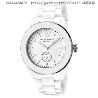 美國代購EMPORIO ARMANI 亞曼尼手錶 AR1425 陶瓷計時日曆石英計時腕錶 手錶 歐美