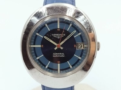 【發條盒子H5012】LONGINES 浪琴 Admira 五星上將 藍面日期顯示 自動不銹鋼經典老錶