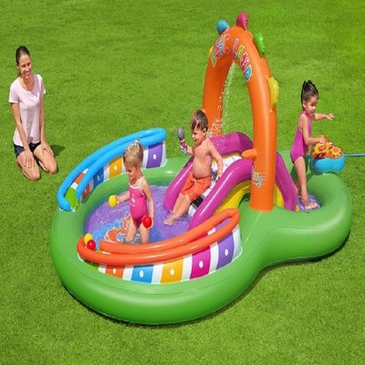 bestway53117新款音樂島戲水樂園 兒童玩樂戲水池 家庭充氣游泳池