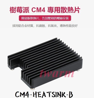 《德源科技》樹莓派 Raspberry Pi CM4專用鋁合金散熱片B款（CM4-HEATSINK-B）預留天線孔位