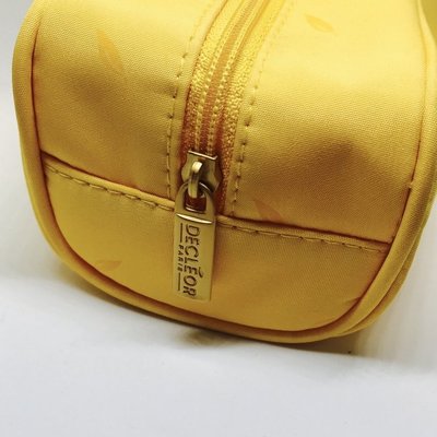Decleor 巴黎 黃色 化妝包 收納包 筆袋 筆盒 旅行包 手拿包