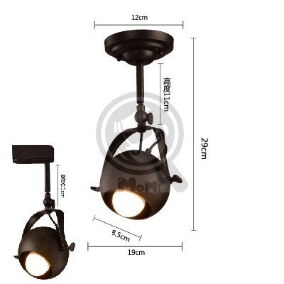 工業復古軌道燈 可自換 E27燈泡 loft 吊燈☀MoMi高亮度LED台灣製☀ 5W/7W/9W/10W可改固定吸頂燈