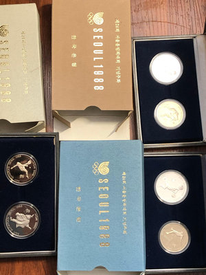韓國1988年漢城奧運會精制紀念幣6枚全套（完未品）2【金銀元】