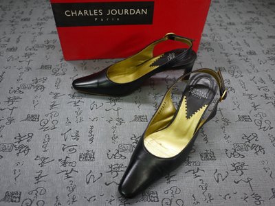 日本製 CHARLES JOURDAN 真皮尖頭高跟涼鞋 USA 3.5 C EUR 31 JPN 20.5