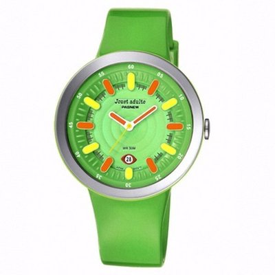 百聖牛 PASNEW繽紛果凍電子錶 -綠 /42mm-PJA-6002A