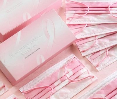 （3片分裝收藏）【CSD 中衛】粉紅絲帶公益聯名款平面口罩，非醫療