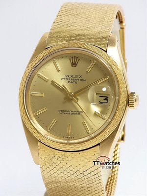 台北腕錶 Rolex 勞力士 蠔式 恆動 18K 自動錶 1514 Florentine Bezel 1980年 118467