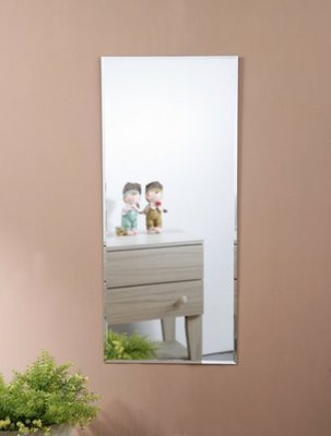 無框斜邊壁鏡(40*90) 貼鏡 裸鏡 掛鏡 全身鏡【馥葉】【型號MR4095 】送雙面泡棉膠