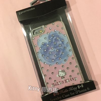 [Kitty 旅遊趣] Hello Kitty 粉紅色手機殼 手機保護套 保護殼 水鑽點綴好漂亮 iPhone 6/6S