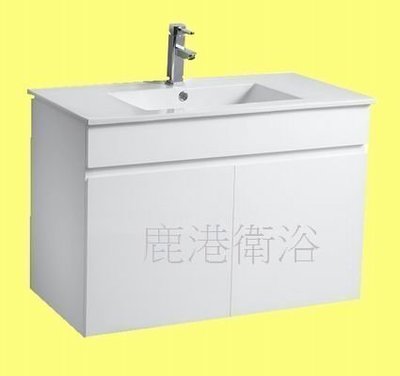{鹿港衛浴}AK6100精緻精品100公分方型薄邊浴櫃~. 鋼琴烤浴櫃-免運費