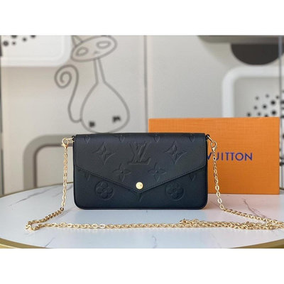 二手精品 Louis Vuitton 路易威登 Felicie Pochette 鏈帶包 單肩包 斜挎包 M80679