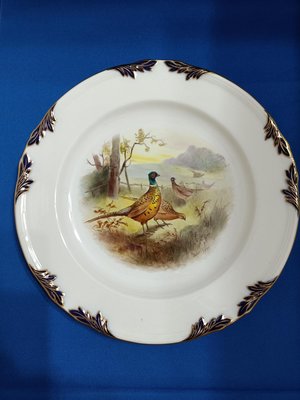 Royal Worcester 手繪雉雞盤