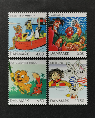 郵票丹麥郵票2002叢林歷險記童話插圖4全新外國郵票