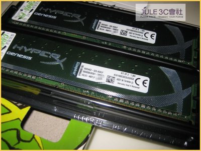 JULE 3C會社-金士頓Kingston DDR3 1600 4G X2 共 8GB 8G Hyper X/超頻/低電壓/終保/雙通道/桌上型 記憶體