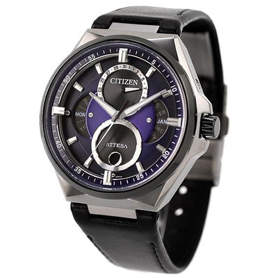 預購 CITIZEN BU0066-11W 星辰錶 42mm ATTESA 光動能 黑紫色面盤 黑色皮錶帶 男錶女錶