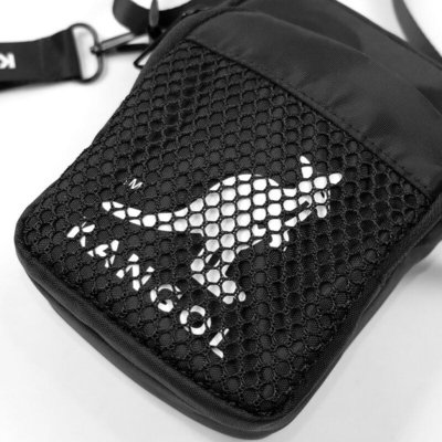 KANGOL袋鼠-品牌織帶網格小包