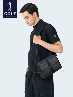高爾夫2024新款斜挎包男大容量潮牌單肩包運動背包防水挎包時尚包