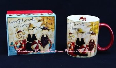 點點蘑菇屋 {馬克杯} 美國cypress陶瓷馬克杯-貴夫人 鄉村雜貨~附精緻紙盒