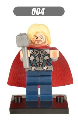 【積木班長】雷神索爾 超級英雄 漫威 復仇者聯盟 人偶 欣宏 004 袋裝/相容 樂高 LEGO 積木