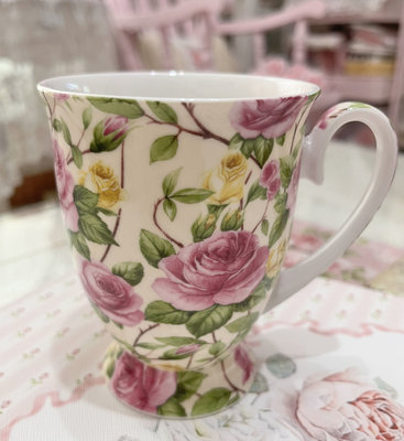 ~愛戀玫瑰園~粉色 玫瑰公主骨瓷杯 一個售價$:480元 新品到....