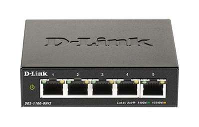 D-Link DGS-1100-05V2 5埠 Layer 2 Gigabit 簡易網管型交換器【風和網通】