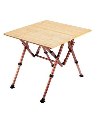 露營小站~【92490】GO SPORT 日式和風竹板桌 休閒桌 摺疊桌