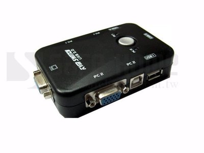 【Safehome】USB KVM 1對2 手動切換器 可用一組螢幕、鍵盤、滑鼠操作兩台電腦 SKU102