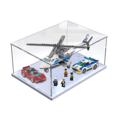 亞克力防塵盒適用樂高60138高速追捕警察汽車展示模型玩具透明