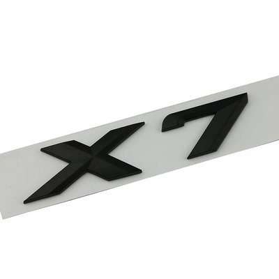 BMW 3d ABS 黑色鉻字母汽車後備箱徽章 X7 標誌標誌汽車貼紙適用於寶馬 X7 G07 X7 寶馬刻字配件