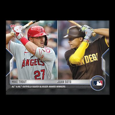 Trout/Soto 球員卡 2022 MLB TOPPS NOW® Card OS31 榮獲年度外野銀棒獎
