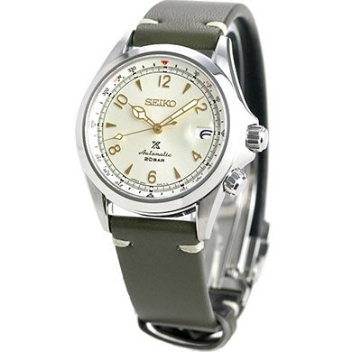 預購 SEIKO SBDC093 精工錶 機械錶 PROSPEX 41mm 藍寶石 奶油色面盤 綠色皮錶帶 男錶女錶