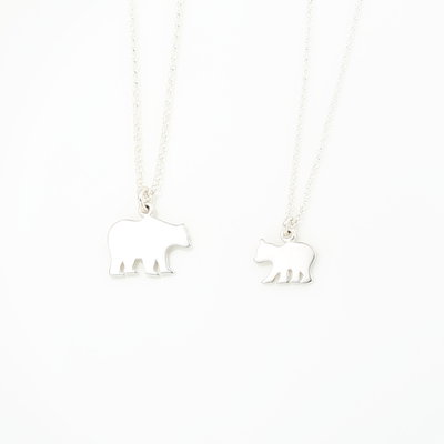 【Angel & Me】母與子 北極熊 Polar Bear 對鍊 s925 純銀 項鍊 母親節 禮物