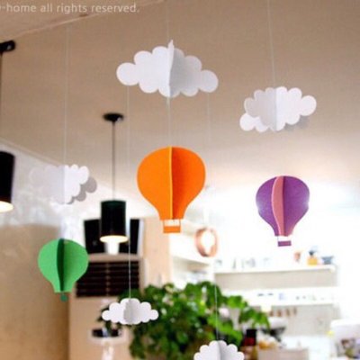 現貨 Diy掛飾 熱氣球雲朵 居家 佈置 派對 裝飾 露營 小物  zakka雜貨